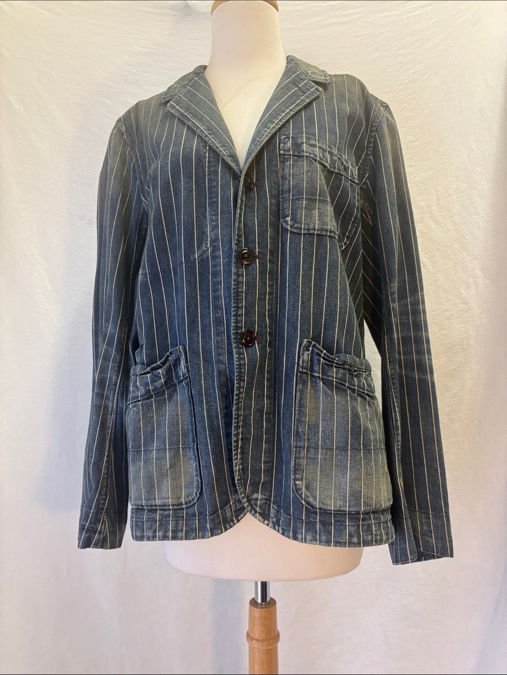 NWOT Polo Ralph Lauren Pinstripe Denim Jacket
